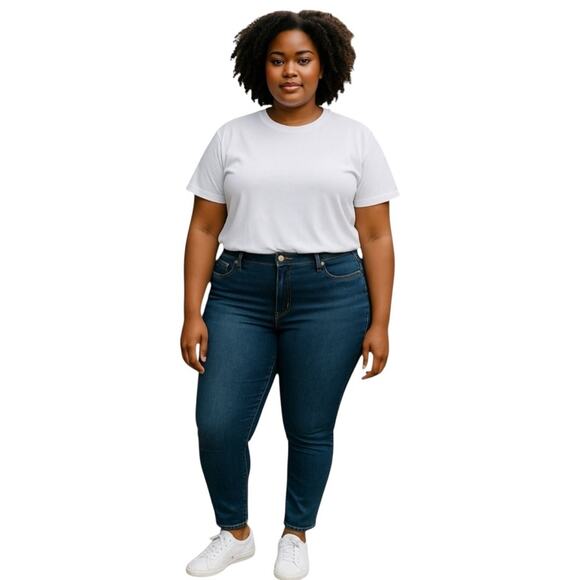 Kirkland Signature Women's Jeans Blue High-Rise Stretch Size 22 NWT - Picture 2 of 7